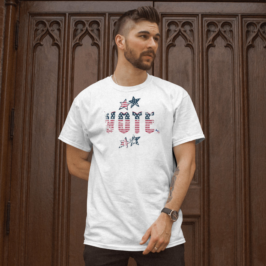 Vote Vintage Style Donkey Election Crew Neck T-Shirt