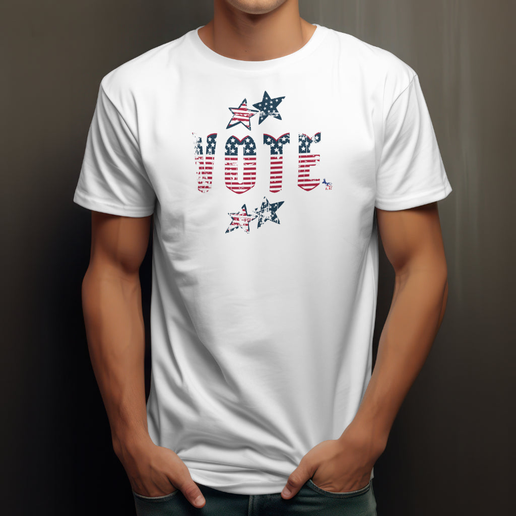 Vote Vintage Style Donkey Election Crew Neck T-Shirt